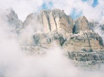 misty rocks